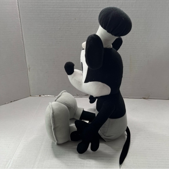 MICKEY PLUSH DISNEY STORE STEAMBOAT RETRO BLACK AND WHITE - Picture 5 of 10